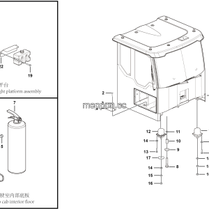 LGMG CMT60A Mine Truck - Cab mounting assy - L1300-2713012095