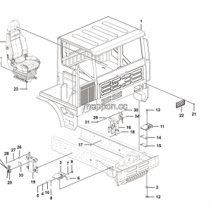 LGMG MT95H Mine Truck - Cab assembly - L1300-2713012176