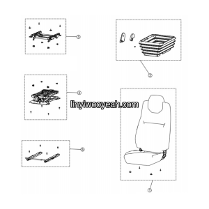 LGMG MT76 Mine Truck - Seat - L1300-4190000304