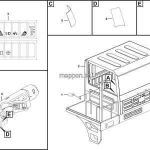 LGMG MT86D Mine Truck - Cab assy（LH） - L1300-4190003469