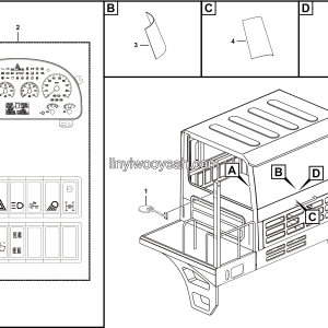 LGMG MT86H Mine Truck - Cab assy（LH） - L1300-4190003607