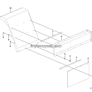 LGMG MT86D Mine Truck - Left mudguard assy - L1301-2713010414