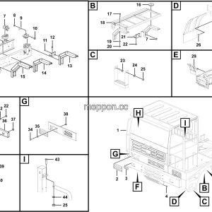 LGMG MT50 Mine Truck - Cab assy - L1303-2713011449