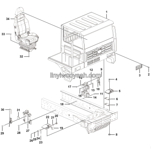 LGMG MT86D Mine Truck - Cab assy - L1306-2713011571