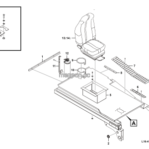 LGMG MT88 Mine Truck - Left floor plate WS33002550218 - L16-4190001098662