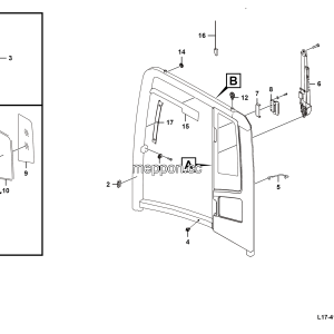 LGMG MT88 Mine Truck - Left cover assembly WS33002550230 - L17-4190001098675