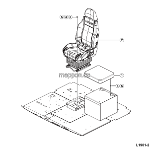 LGMG MTE106H 2025 - Seat installation assembly - L1901-2719010203.S1B