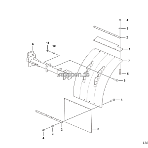 LGMG MT95H Mine Truck - Mudguard tile assy（RH） - L3600-2736011368