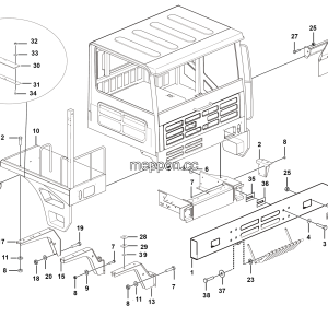 LGMG MT86D Mine Truck - Cover assembly - L3600-2736011930