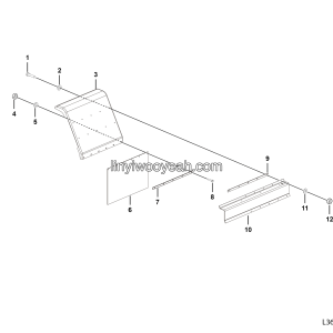 LGMG MT86H Mine Truck - Mudguard tile assy（RH） - L3601-2736011143