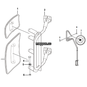 LGMG Off-Highway Dump Truck 2022 - Right rear mirror installation assy - L3601-2736012714