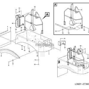 LGMG Off-Highway Dump Truck 2022 - Right platform assy - L3601-2736013502.S1A