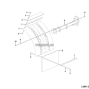 LGMG Off-Highway Dump Truck 2023 - Left mudguard assy - L3601-2736015344.S1A