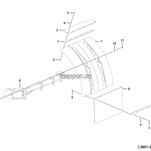 LGMG Off-Highway Dump Truck 2023 - Mudguard tile assy（RH） - L3601-2736015345.S1A