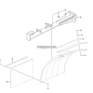 LGMG Off-Highway Dump Truck 2023 - Right mudguard tile assembly - L3601-2736015848.S1B