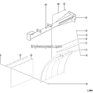 LGMG MT106H 2025 - Right fender assy - L3601-2736017335
