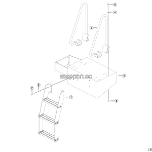 LGMG CMT66 2025 - LH ladder assy - L3601-2736018414.S1A