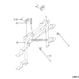 LGMG AT40 2025 - Hood support beam installation assembly - L3601-2736018634.S2B