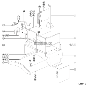 LGMG Off-Highway Dump Truck 2024 - LH walkway assy - L3601-2736019549.S1A