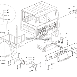LGMG MT86H Mine Truck - Covering assy - L3603-2736010567