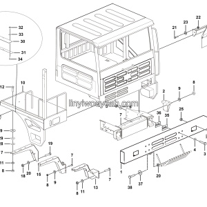 LGMG MT86H Mine Truck - Covering assy - L3606-2736010567