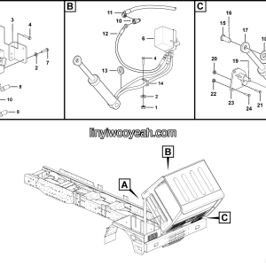 LGMG Mine Truck Mine Truck - Cab  fliping hydraulic assembly - L4100-2741010011