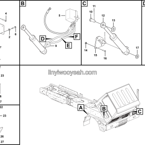 LGMG Mine Truck Mine Truck - Cab fliping hydraulic assy - L4101-2741010010
