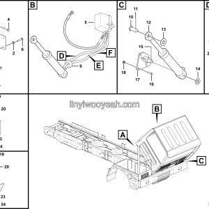 LGMG Off-Highway Dump Truck 2021 - Cab fliping hydraulic assy - L4101-2741010011