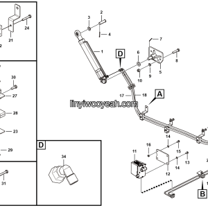 LGMG Off-Highway Dump Truck 2024 - Cab  fliping hydraulic assembly - L4101-2741010274.S1C