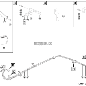LGMG MT106H 2025 - Cab  fliping hydraulic assembly - L4101-2741010337.S1A