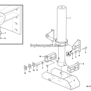 LGMG MT88 Mine Truck - Hydraulic lifting assembly-1 - M1-2716010672001