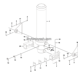 LGMG Off-Highway Dump Truck 2023 - ASM-196 Super cylinder assy（Red） - M1601-2716013020