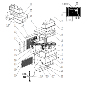 LGMG Off-Highway Dump Truck 2023 - Evaporator assy GKZ33-5.0M - N2102-4190002308